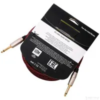 LEEM FBS-3(BK/RD) Шнур инструментальный JACK 1/4"(прямой) ⇔ JACK 1/4"(прямой), 3 м., черный/красный