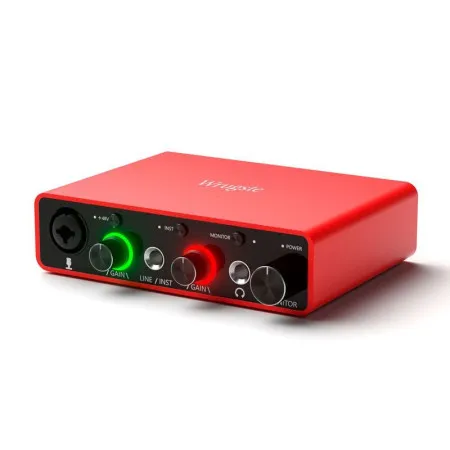 Wrugste GV-AR001B USB аудио интерфейс, 2 входа (XLR+Jack)/2 выхода