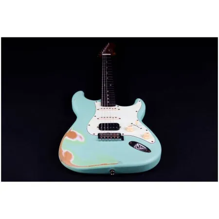 JET JS-400 Relic SFG Электрогитара, Stratocaster, 6 струн, цвет морской волны, состареный