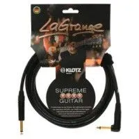 KLOTZ LAGPR0450 Шнур инструментальный Jack 1/4"(прямой) ⇔ Jack 1/4"(угловой), 4.5 метра, черный