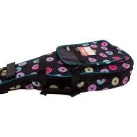 FORCE DLX-C (1109) Чехол для классической гитары, утепленный, чёрный с рисунком, голубой кант