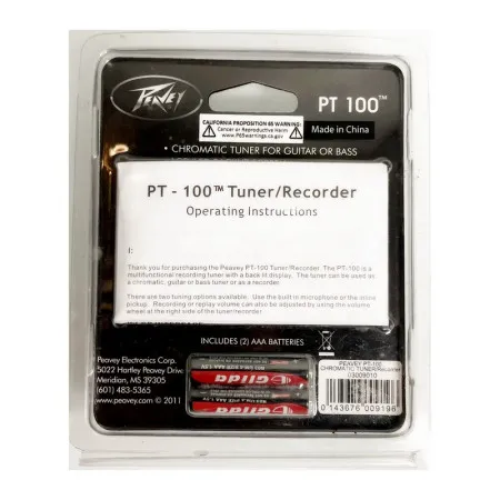 Peavey PT-100 Тюнер для гитары, хроматический с рекордером
