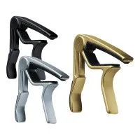 Dunlop 83CG Acoustic Curved Trigger® Каподастр для акустической гитары, золото, для неплоского грифа