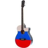 Elitaro L4040 RU Flag Гитара акустическая, Фолк с вырезом, российский флаг