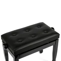 Rin HY-PJ014-GLOSS-BLACK Банкетка, черный/черный, кожзам
