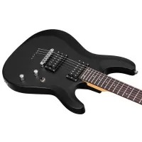 SCHECTER C-6 DELUXE SBK Электрогитара, Stratocaster, цвет матовый черный