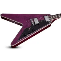 SCHECTER V-1 CUSTOM TRANS PURPLE Электрогитара, Flying V, цвет фиолетовый