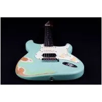 JET JS-400 Relic SFG Электрогитара, Stratocaster, 6 струн, цвет морской волны, состареный