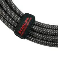 Kirlin IWB-202BFGL 6M CA Шнур гитарный JACK 1/4"(прямой) ⇔ JACK 1/4"(угловой), 6 м., серый карбон