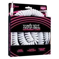 Ernie Ball 6045 Шнур инструментальный витой JACK 1/4" (прямой)⇔JACK 1/4" (прямой), длина 9м. белый