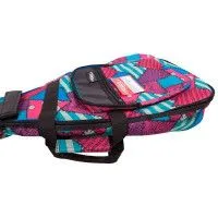 FORCE DLX-C (130) Чехол для классической гитары, утепленный, розовый с рисунком, голубой кант