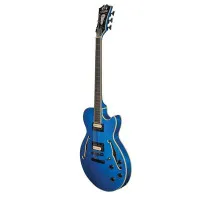 D'Angelico Premier Fabrizio Sotti SS Электрогитара полуакустическая, 6 струн, HH, цвет синий