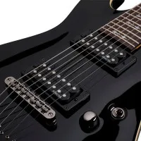 SCHECTER OMEN-7 BLK Электрогитара типа Stratocaster, 7 струн, цвет черный