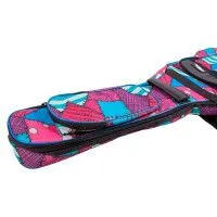 FORCE DLX-C (130) Чехол для классической гитары, утепленный, розовый с рисунком, голубой кант