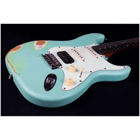 JET JS-400 Relic SFG Электрогитара, Stratocaster, 6 струн, цвет морской волны, состареный