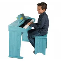 Artesia FUN-1 BL Пианино детское цифровое, 61 клавиша, банкетка в комплекте, цвет голубой