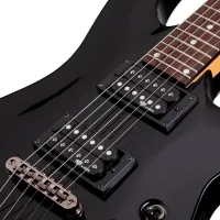 SCHECTER SGR C-1 BLK Электрогитара, 6 струн, цвет чёрный, чехол в комплекте