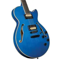D'Angelico Premier Fabrizio Sotti SS Электрогитара полуакустическая, 6 струн, HH, цвет синий