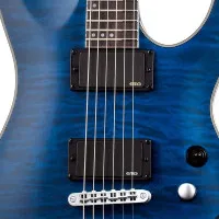 SCHECTER C-1 PLATINUM STMBL (GC/MF) Электрогитара, цвет темно-синий прозрачный