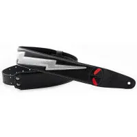 RightOn Straps Mojo Bolt II Silver Glitter Ремень для гитары, текстиль/синтетика