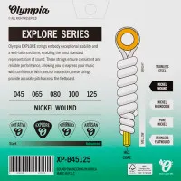 Olympia XP-B45125 Набор струн для 5-струнной бас-гитары Nickel Wound, размер 45-125