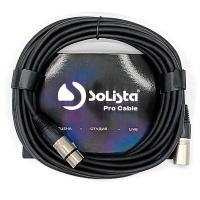 SOLISTA WX003-6M Шнур микрофонный/коммутационный  XLR (M) ⇔ XLR (F), 6 метров, чёрный