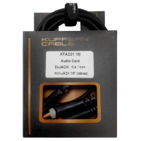 KUPFERN KFAC01-1M Шнур аудио mini-JACK 1/8" stereo (male) ⇔ 2хJACK 1/4" (mono) прямые, 1 метр