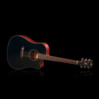 KEPMA EDCE K10 Black Matt Гитара трансакустическая Dreadnought, цвет черный матовый
