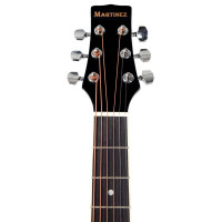 Martinez W-91C/BK Гитара акустическая FOLK 39", с вырезом, цвет чёрный