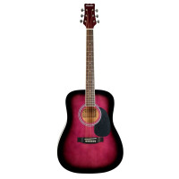 Martinez FAW-702/TP Гитара акустическая 41", Dreadnought, цвет прозрачный пурпурный